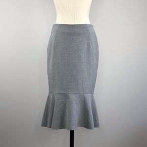 H&M heather gray fitted mermaid pencil skirt size 6 NWT